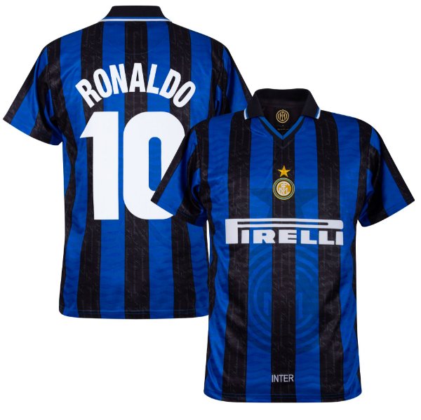 Inter Retro Football Shirt 1997-1998 + Ronaldo 10