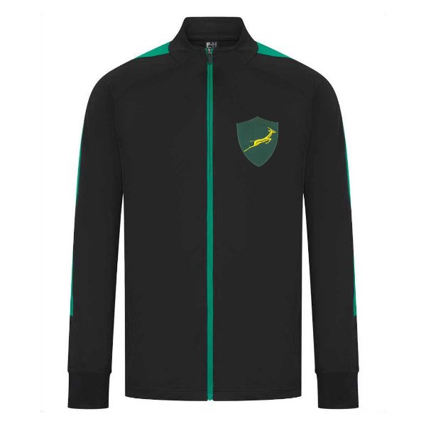 Rugby Vintage - South Africa Springboks Track Jacket - Black/ Green